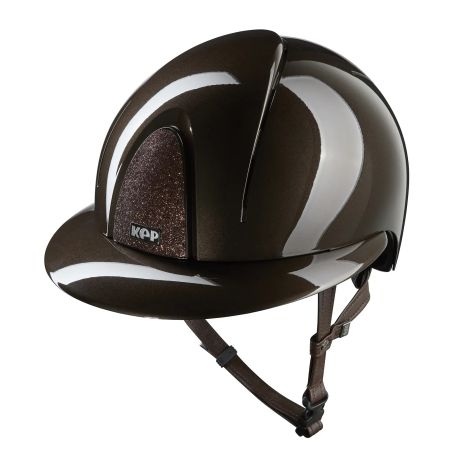 Casque Kep Smart Nova métal polish marron star visière polo