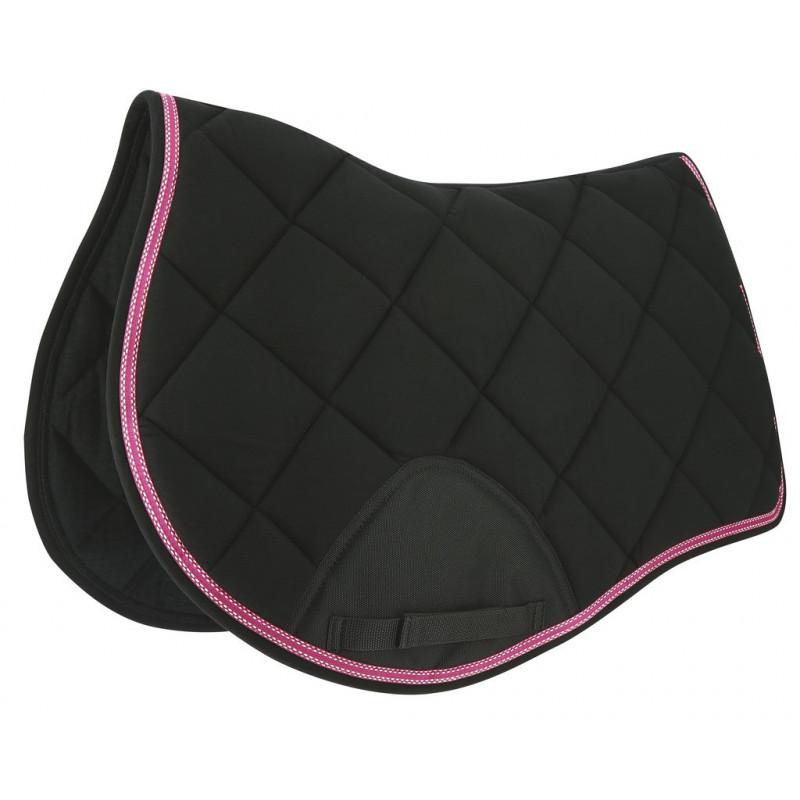 Tapis De Selle Anglais - Contact étroit, Satin Noir, Modèle Loire Classic