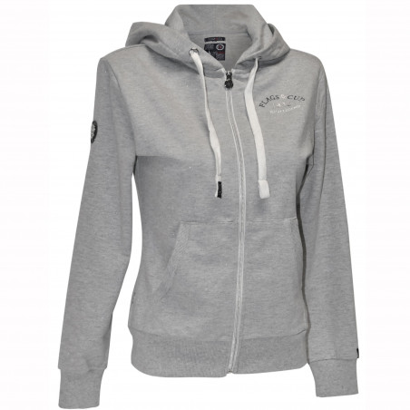 Sweat femme Ona Flags & Cup Gris chiné