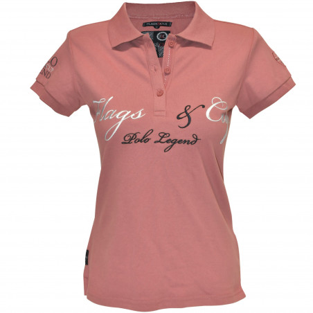 Polo femme Cordova Flags & Cup Vieux rose