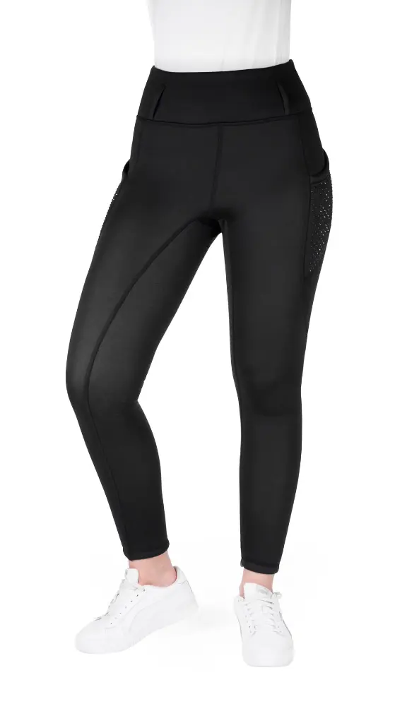 Legging Je t'aime Equithème Neva enfant Noir