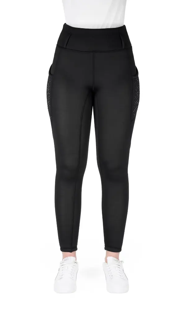 Legging Je t'aime Equithème Neva enfant Noir Legging Je t'aime Equithème Neva enfant Noir
