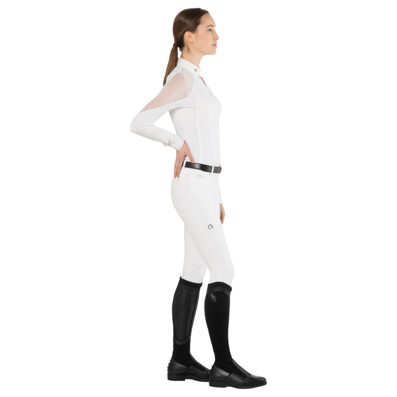 Polo de concours Teresa Ego7 manches longues femme Marine Bleu marine