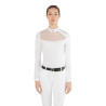 Polo de concours Nina Ego7 manches longues femme - Blanc