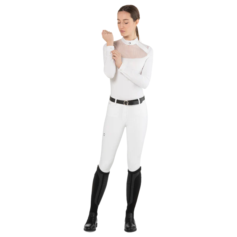 Polo de concours Nina Ego7 manches longues femme Marine Bleu marine