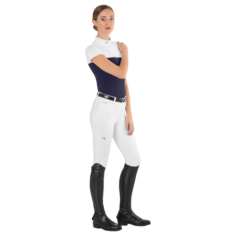 Polo de concours mesh Ego7 manches courtes femme Marine Bleu marine