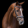 Bridon Imperial Riding avec muserolle anglaise courbée - Marron