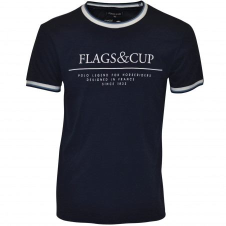 T-shirt homme Prado Flags & Cup Bleu marine