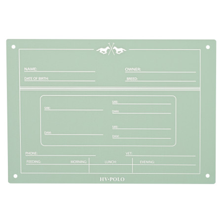 Plaque de box English HV Polo