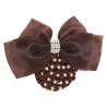 Résille pour cheveux avec résille et perles Imperial Riding - Marron foncé
