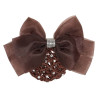Résille pour cheveux avec résille et strass Imperial Riding - Marron foncé