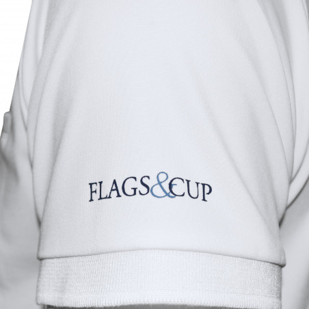 Polo homme Urbano manches courtes Flags & Cup Blanc