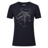 Top manches courtes Euro-Star Amelia femme - Noir