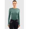 T-shirt manches longues Harcour Bluvea femme - Paon