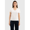 Tee-shirt Harcour Aquila manches courtes femme France - Blanc