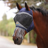 Masque anti-mouches Shires FlyGuard Pro Fine Mesh passage d'oreilles et nez à franges - Marine