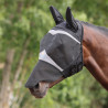 Masque anti-mouches Shires FlyGuard Pro Fine Mesh avec oreilles et nez - Jais
