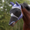 Masque anti-mouches Shires FlyGuard Pro Fine Mesh avec oreilles et nez - Bleu ciel