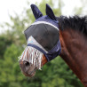 Masque anti-mouches Shires FlyGuard Pro Fine Mesh avec oreilles et nez avec franges - Marine