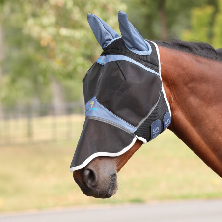 Masque anti-mouches Shires FlyGuard Pro Air Motion avec oreilles et nez