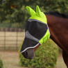 Masque anti-mouches Hi-Viz Shires FlyGuard Pro Fine Mesh avec oreilles et nez - Jaune