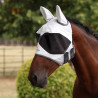 Masque anti-mouches Shires FlyGuard Pro Sun Shade avec oreilles - Blanc