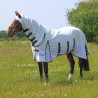 Couverture anti-mouches intégrale Shires Highlander Plus Sun Shade - Blanc