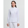Polo de concours LeMieux manches longues Arielle femme - Blanc