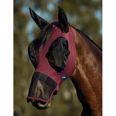 Masque anti-mouches Weatherbeeta ComFiTec Luxe Stretch avec oreilles et nez
