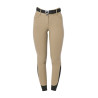 Pantalon d’équitation femme Equestro grip genoux taille haute - Encens
