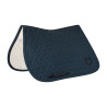 Tapis de selle de saut en matelassage cubique Equestro - Bleu marine