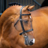 Bridon à caveçon Hunter Shires Velociti Lusso - Noir