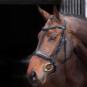 Bridon à caveçon matelassé Elite Shires Velociti Lusso - Noir