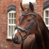 Bridon de dressage à muserolle française Opus 180M Shires Velociti Lusso - Noir