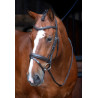Bridon de dressage avec muserolle française Shires Velociti Rapida - Havane