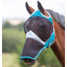 Masque anti mouches avec protection nez Shires sans oreilles FlyGuard Pro - Bleu sarcelle