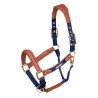 Licol en cuir matelassé Shires Velociti Lusso - Marine
