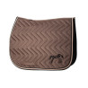 Tapis de selle Pénélope Velours - Taupe / noir