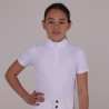Chemise de concours Optima Qx jeune cavalier Shires Aubrion - Blanc