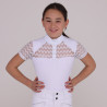 Chemise de concours Optima Vx jeune cavalier Shires Aubrion - Blanc