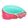 Collier matelassé pour lévrier Shires Digby & Fox - Rose