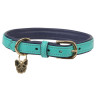 Collier pour chien en cuir matelassé Shires Digby & Fox - Aqua