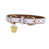 Collier pour chien en cuir matelassé Shires Digby & Fox - Lilas