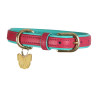 Collier pour chien en cuir matelassé Shires Digby & Fox - Rose