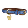Collier pour chien en cuir matelassé Shires Digby & Fox - Royal