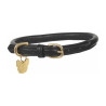 Collier pour chien en cuir rond Shires Digby & Fox - Noir
