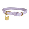 Collier pour chien en cuir rond Shires Digby & Fox - Lilas