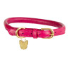 Collier pour chien en cuir rond Shires Digby & Fox - Rose