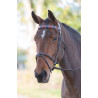 Frontal polo en cuir Shires Velociti Gara - Rouge / marine