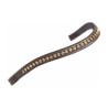 Frontal strass fleurs Shires Velociti Gara - Marron
